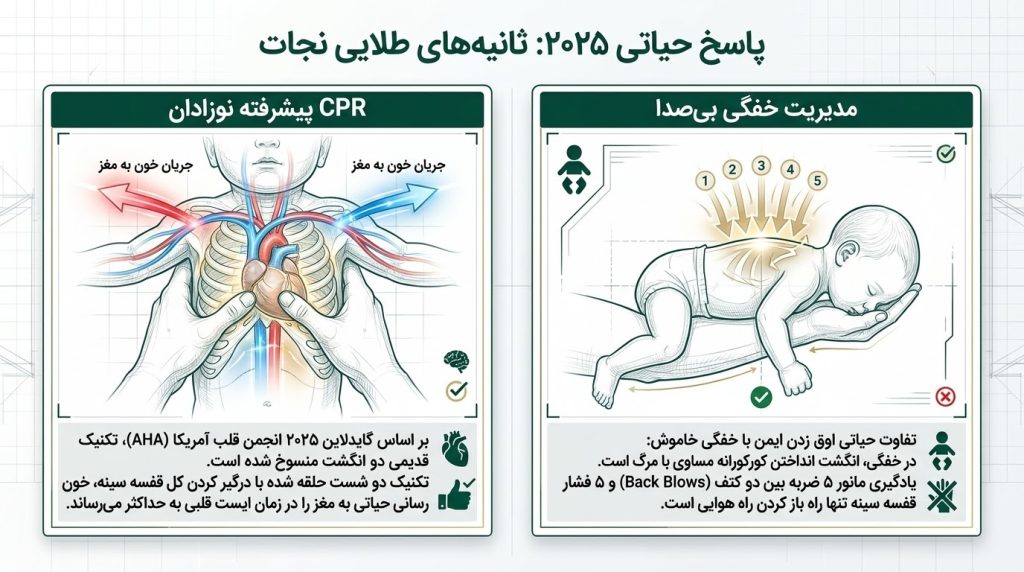 پاسخ حیاتی و مهارت‌های نجات‌بخش: CPR نوزاد